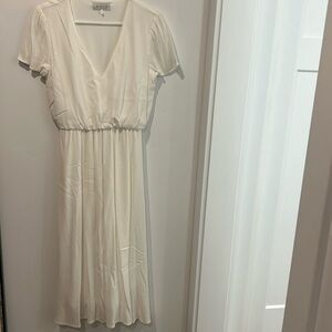 White summer midi dress